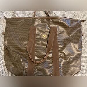 Vintage Mario Valentino Large Travel Monogram Brown tote Bag